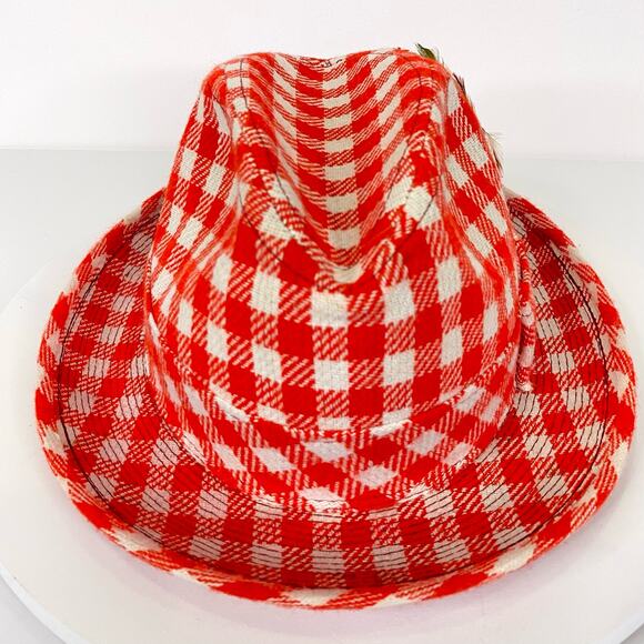 Vintage Paul Bear Bryant Original Houndstooth Hat Crimson 7 1/8 Alabama Football - Picture 12 of 15